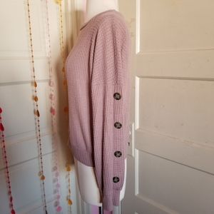 Paperoc Waffle Thermal Long Sleeve Crop Top